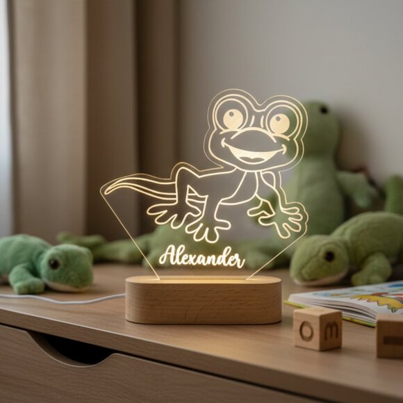Lizard Custom Name Light • Personalized LED Cloud Decor • Baby Gift - Picture 8 of 8